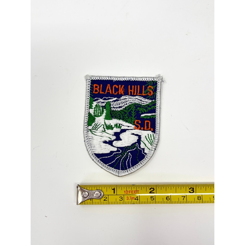 Vintage Black Hills South Dakota Souvenir Patch Embroidered Shield